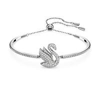 Swarovski Swarovski Iconic Swan bangle, Swan, White, Rhodium plated