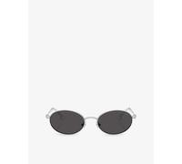 Swarovski Swarovski Sk7033 Oval-Frame Metal Sunglasses Silver