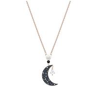 Swarovski Symbolic Moon & Star Pendant Necklace Dark Multi One Size