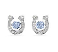 Swarovski Symbolica Collection, Round Cut, Pavé, Horse Shoe, Blue, Rhodium Plated