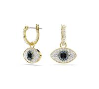 Swarovski Symbolica Gold Blue Crystal Evil Eye Drop Earrings