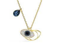 Swarovski Symbolica Gold Blue Crystal Evil Eye Pendant Necklace