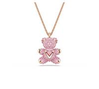 Swarovski Teddy pendant, Bear, Pink, Rose gold-tone plated