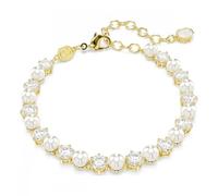 Swarovski Matrix Tennis Bracelet Stainless Steel 5742026 - Woman - Stainless Steel Gold