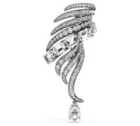 Swarovski The Vienna Collection Feather White Ruthenium Plated Brooch