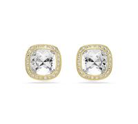 Swarovski Una Angelic 18ct Gold Plated White Crystal Cushion Cut Stud Earrings