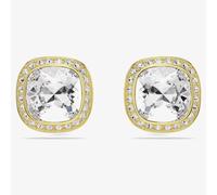 Swarovski Una Angelic 18ct Yellow Gold Cushion Cut Halo Stud Earrings 5764762
