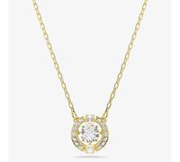 Swarovski Una Angelic 18ct Yellow Gold Round Cut Halo Pendant 5758061