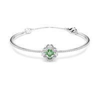 Swarovski Una Angelic Bangle, Mixed Cuts, Green, Rhodium Plated