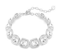 Swarovski Una Angelic Bracelet, Cushion Cut, White, Rhodium Plated