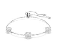 Swarovski Una Angelic Bracelet, Double-Sided Motifs with Clear Round-Cut Crystals in a Rhodium-Finished Setting, Part of the Una Angelic Collection