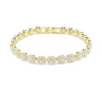 Swarovski Una Angelic bracelet, Round cut, White, Gold-tone plated