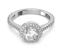 Swarovski Constella Cocktail Round Cut Pavé White Rhodium Plated Ring 5642626 - Size 50 - Swarovski Crystal / Rhodium Plated