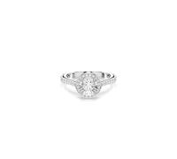 Swarovski Una Angelic Collection Ring, Round cut, White, Silver-tone finish