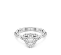 Swarovski Una Angelic heart-cut crystal-embellished ring - Silver 60