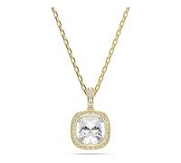Swarovski Jewellery Swarovski Una Angelic Cushion Cut Crystal Gold Tone Necklace 1.8 x 1.2cm, 38-45cm