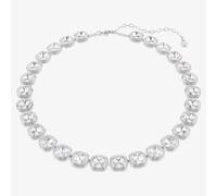 Swarovski Una Angelic Rhodium Plated Cushion Cut Multi Halo Necklace 5751326