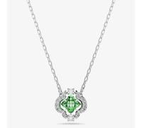 Swarovski Una Angelic Rhodium Plated Green Clover Pendant 5757785