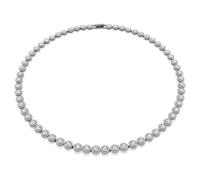 Swarovski Una Angelic Ruthenium Plated Round Cut Long Necklace for Women, White, 50-53 cm Length, Crystal, Crystal
