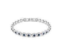 Swarovski Una Angelic Silver Tone & Blue Crystal Pavé Adjustable Bracelet