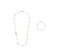 Swarovski Una Angelic Strandage crystal-pearl necklace (set of two) - Gold OS