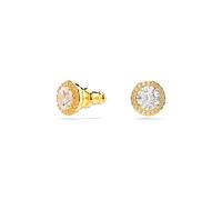 Swarovski Una Gold Round Cut Stud Earrings
