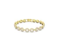 Swarovski Una Angelic Tennis Bracelet Round Cut Pave White Gold-Tone Plated