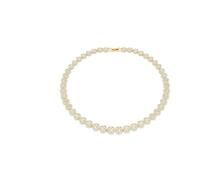 Swarovski Una Angelic Tennis necklace, Round cut, White, Gold-tone plated