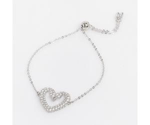 Swarovski Una Bracelet | Swans Heart | White | Rhodium | 5625534