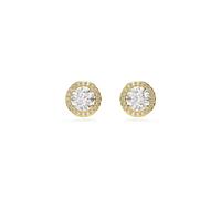 Swarovski Una Gold Round Cut Stud Earrings