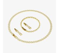 Swarovski Una Gold Toned Bracelet & Necklace Jewellery Set 5720506