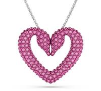 Swarovski Una Heart Pendant Large Purple Rhodium Plated