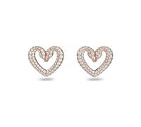 Swarovski Una Heart stud earring Rose-gold tone plated 5628659