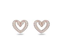 Swarovski Una Heart stud earring Rose-gold tone plated 5628659