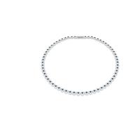 Swarovski Una Necklace, Blue, Rhodium Plated