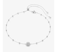 Swarovski Una Rhodium Plated Round White Crystal Necklace 5733116