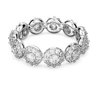Swarovski Una Ring, White Round Cut and Pavé Crystals in a Rhodium Plated Setting
