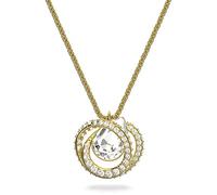 Swarovski unisex-adult Generation Pendant Medium Gold shiny Crystal, Generation Necklace, White gold tone, One Size