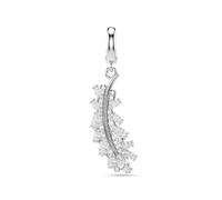 Swarovski Vienna crystal-embellished feather-motif charm - Silver OS