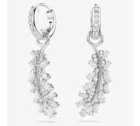Swarovski Vienna Rhodium Plated Feather Drop Earrings 5754272