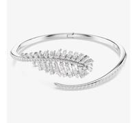 Swarovski Vienna Rhodium Plated Medium Feather Bangle 5754275