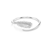 Swarovski Vienna Silver White Mixed Cuts Feather Bangle