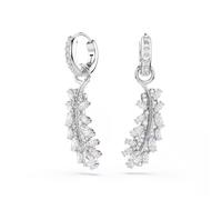 Swarovski Vienna Silver White Mixed Cuts Feather Earrings
