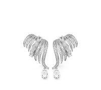 Swarovski Vienna wing-motif earrings - Silver OS