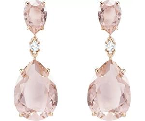 Swarovski Vintage Drop Pierced Women's Earrings - Pink, Rose Gold Plated