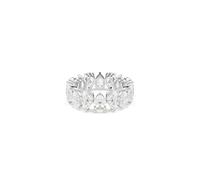 Swarovski Vittore ring, Drop cut, White, Rhodium plated