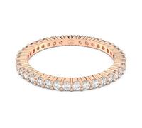 Swarovski Vittore Ring, White Round-Cut Crystals and Rose-Gold Tone Plated, from