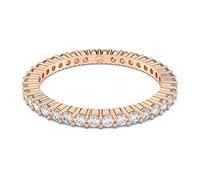 Swarovski Vittore ring, Round cut, White, Rose gold-tone plated, 58