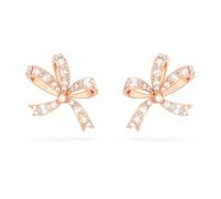 Swarovski Volta bangle, Bow, White, Rose gold-tone plated