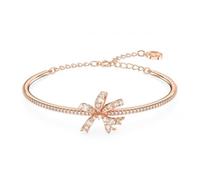 Swarovski Volta Rose Gold-Tone Plated Bow Bangle 5647565 - Crystal / Rose Gold-Tone Plated